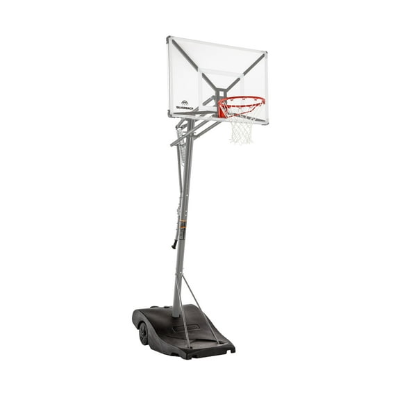Silverback SBX 50" Backboard Portable Height-Adjustable Basketball Hoop Assembles in 90 Minutes