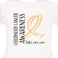 thumbnail image 4 of Inktastic Childhood Cancer Awareness- Fight, Care, Cure Boys or Girls Long Sleeve Baby Bodysuit, 4 of 5