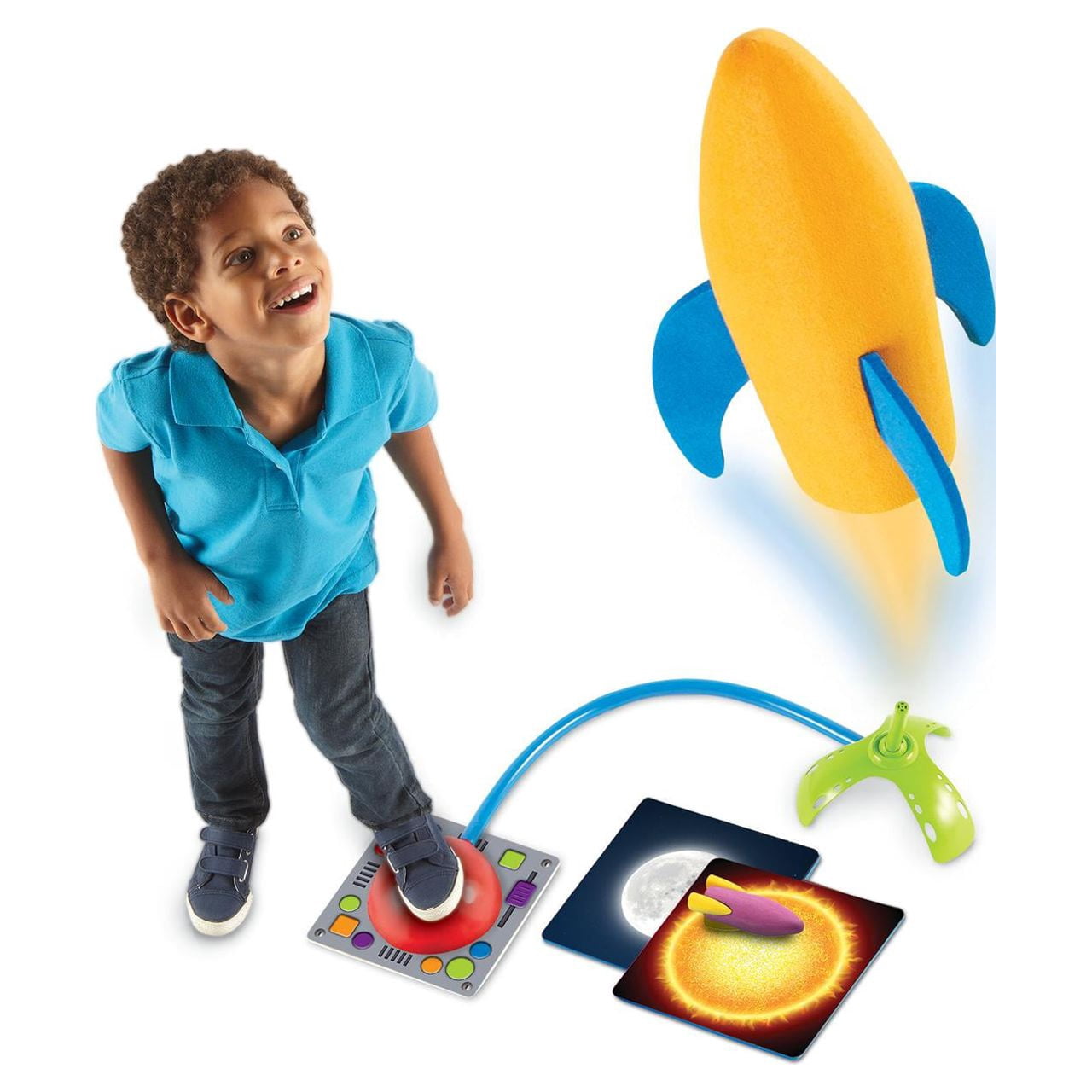 Primary Science Leap and Launch Rocket with X pieces- Educational Learning Gift, STEM Preschool Toy for Kids Boys Girls Ages 3 4 5+ Year Old