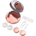 thumbnail image 1 of Mini Stylish Simple Contact Lens Travel Case,Container Kit Set Contacts Lens Hard Case Travel & Home Kit Mirror with Bottle with Tweezers Container Holder (Rose Gold), 1 of 6