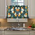 thumbnail image 2 of Yayeee Kitchen Curtains Tier Pair Light Filtering 27"x36" Rod Pocket Short Cafe Window Panel, Orange Fruit, 2 of 7