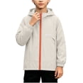 thumbnail image 2 of Mifsaly Kids Boys Girls Lightweight Windbreaker Full Zip Hooded Jacket Water Resistant Casual Outdoor Hiking Raincoat with Pockets, 2 of 9