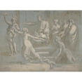 thumbnail image 3 of Biagio Pupini 14x12 Black Modern Framed Museum Art Print Titled - The Judgment of Solomon, After Raphael (1511-51), 3 of 5