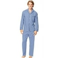 thumbnail image 2 of Hanes Men’s and Big Men’s Long Sleeve Long Leg Woven Pajama Set, 2-Piece, 2 of 2