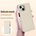thumbnail image 3 of for iPhone 15 Plus Wallet Case with Lanyard + Crossbody Strap, Elegant PU Leather Kickstand Anti-drop Phone Case Cover with 5 Card Slots + 1 Cash Pocket for iPhone 15 Plus, White, 3 of 9