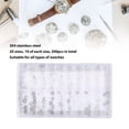 thumbnail image 3 of Stainless Steel Watch Crown, 200pcs 20 Sizes Professional Replacement Watch Crown O  Tiny  for Watchmaker, 3 of 7