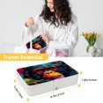 thumbnail image 5 of Monkey Travel Organizer Decorative Box Earring Holder PU Leather with Removable Compartment Portable Display Case, 5 of 6