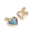 thumbnail image 2 of 5pcs Natural Abalone Shell/Paua Shell Charms with Real 18K golden Plated Plated Brass Findings Long-Lasting Plated Heart 12x12x3mm Hole: 3x2.5mm, 2 of 2