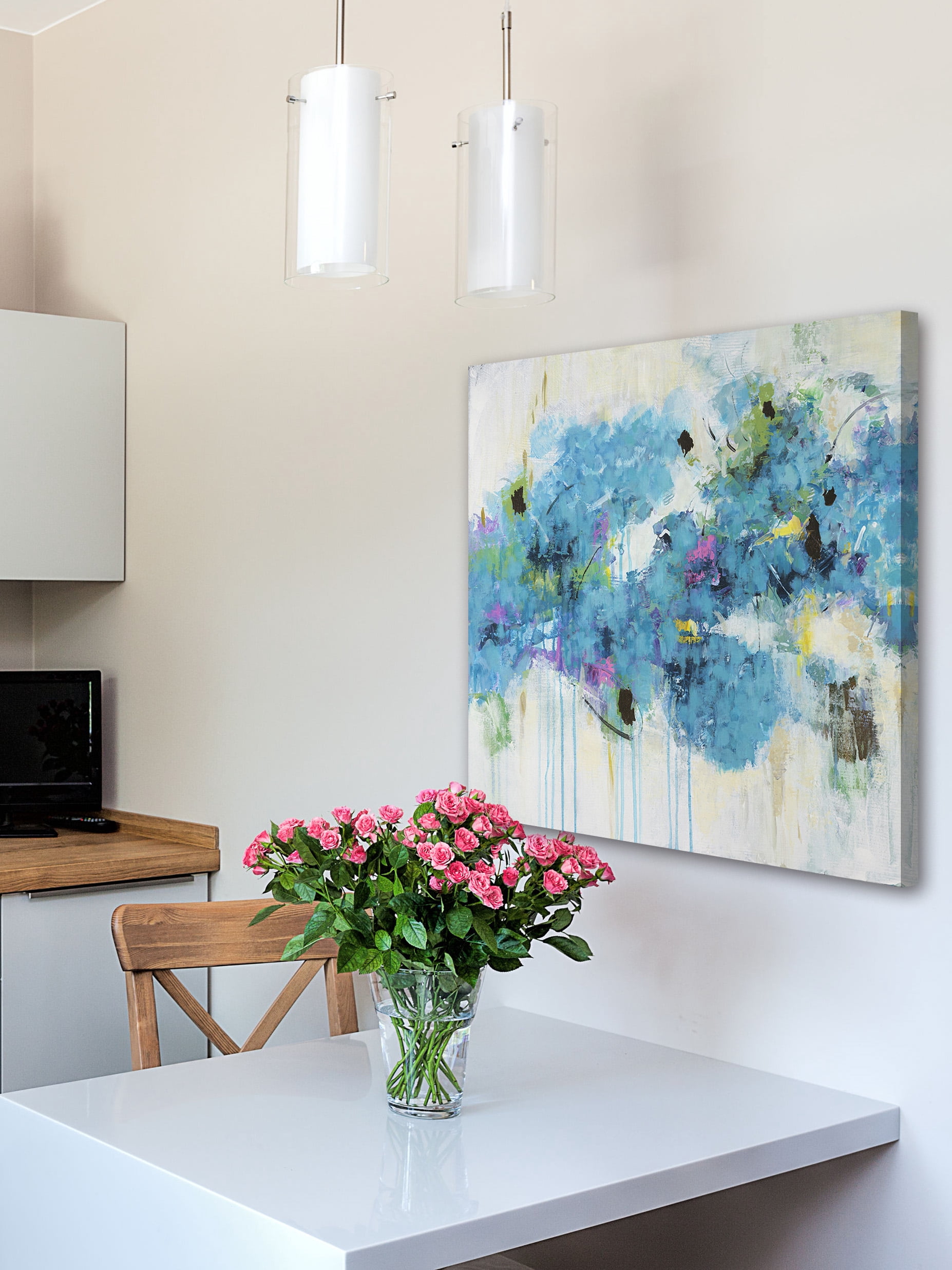 "Center Piece I-2" Painting Print on Wrapped Canvas