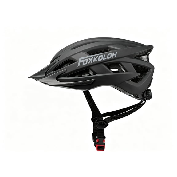 Foxkoloh Lightweight Adult Cycling Helmet – Imitation One-piece Road Bike Helmet for Men & Women, Outdoor Sports Equipment(Black)