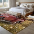 thumbnail image 4 of Farm Horse Animal Large Area Rugs 6x9 ft Vintage Red Truck Daisy Brown Tree House Washable Rug Non Slip Indoor Carpet Absorbent Floor Mat for Living Room Bedroom Dining Room, 4 of 9