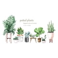 thumbnail image 1 of Pegatinas de pared de plantas verdes, calcomanías de pared extraíbles, murales artísticos premium fáciles de colocar. Estilo B, 1 of 9
