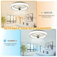 thumbnail image 5 of 19Inch Low Profile Led Ceiling Fan, 6-Speed Flush Mount Ceiling Fan with Remote and APP Control, 5 of 10