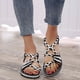 thumbnail image 1 of Chanclas de verano para mujer, sandalias romanas bohemias de tacón plano, chanclas informales, zapatos de mujer Wmkox8yii nm3326, 1 of 8