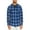 Blue - whale, variant on Buffalo David Bitton Mens Hooded Button Up Shirt, Blue, Large