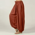 thumbnail image 3 of TAIAOJING Womens Casual Pants Plus Size Solid Casual Loose Harem Comfy Trousers, 3 of 6
