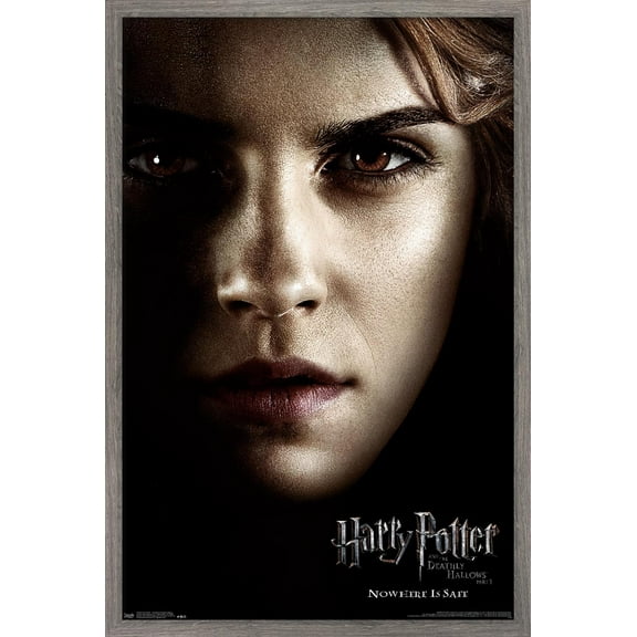 Harry Potter and the Deathly Hallows: Part 1 - Hermione One Sheet Wall Poster, 14.725" x 22.375", Framed