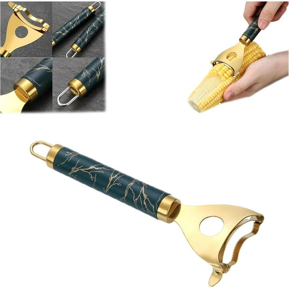 Corn Shucker, 2025 Stainless Steel Corn Useful Corn Cob Stripper Peeler New Corn Peeler,Effortless Fast Effortless Corn Stripper,Durable Corn Peeler Corn Cob Stripper Tool,Time-Saving Convenience