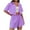 Purple, variant on Kaemgyyd Women's Cotton Shorts Sets 2 Piece Outfit Button down Cropped Shirt and Shorts Sweatsuit Set Vacation Beach Outfits