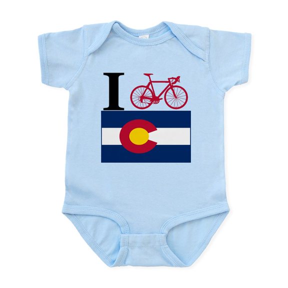 CafePress - I BIKE Colorado Infant Bodysuit - Baby Light Bodysuit, Size Newborn - 24 Months