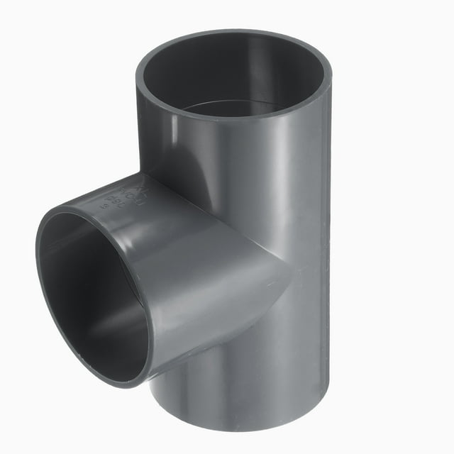 Uxcell 1Pcs 3" Tee 3 Vías Conector de Accesorios de Tubo, Accesorio de Esquina de Grado de Construcción de Muebles para Estructura de Soporte de Estante de Hágalo Usted Mismo, Conexión de Carpa, Gris