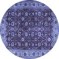 thumbnail image 1 of Ahgly Company Machine Washable Indoor Round Persian Blue Traditional Area Rugs, 3' Round, 1 of 4
