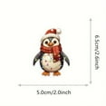 thumbnail image 3 of 2D Acrylic Hanging Decor Penguin Christmas Tree Ornaments, Indoor and Outdoor Christmas Decorations, 2.6×2in Acrylic Christmas Tree Decorations, 3 of 5