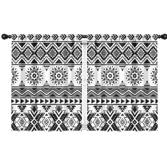Blackout Kids Curtains,Boho Bohemia Geometric Line Art Childrens Insulated Curtains Set Of 2,Bedroom Essentials,Toddler Room Decor 42"x54"(106x137cm)