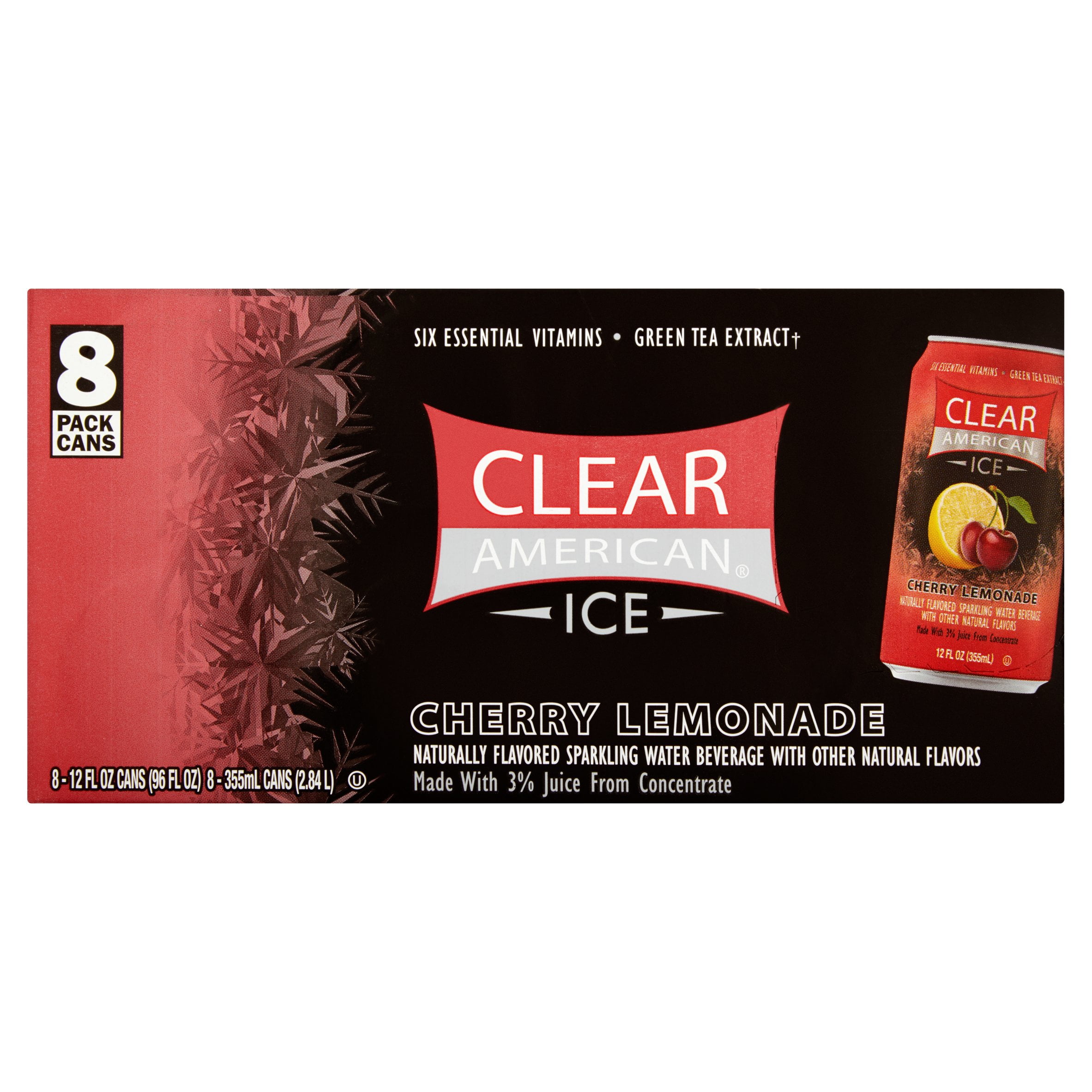 Clear American Ice Cherry Lemonade Flavored Sparkling Water, 12 fl oz, 8 pack by Wal-Mart Stores, Inc.