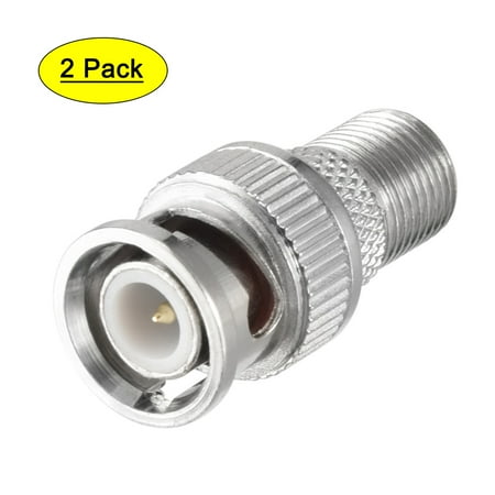 BNC Male to BSP F Female Coaxial Connectors with Brass Pin 2pcs