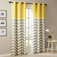 thumbnail image 1 of Alex Chevron Printed Grommet Top Panel Pair Yellow 84" Panel, 1 of 4