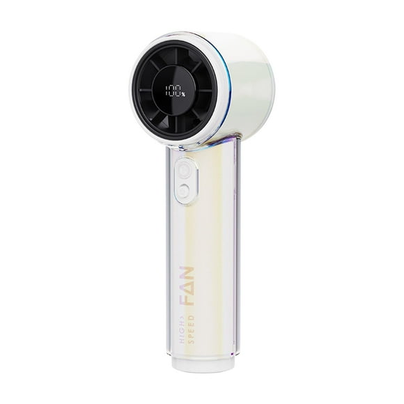 Mini ventilador portátil, ventilador personal, recargable, elegante, pequeño, para escritorio. Blanco