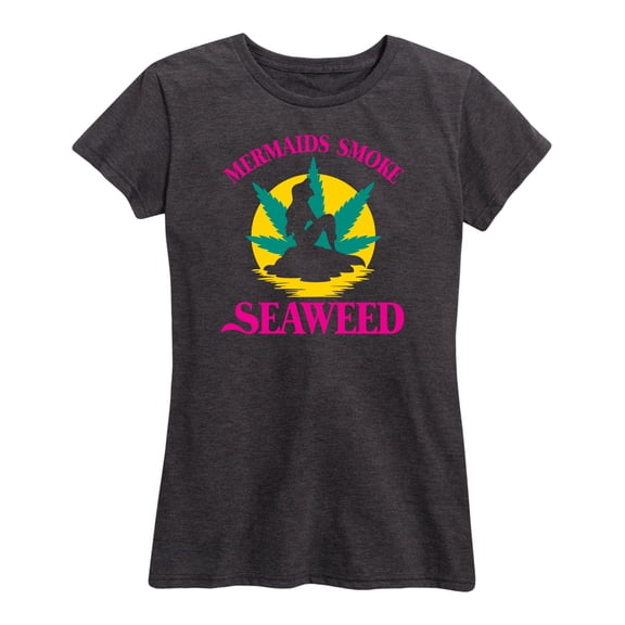 Instant Message - Party Mermaids Smoke Seaweed - Women's Short Sleeve Graphic T-Shirt