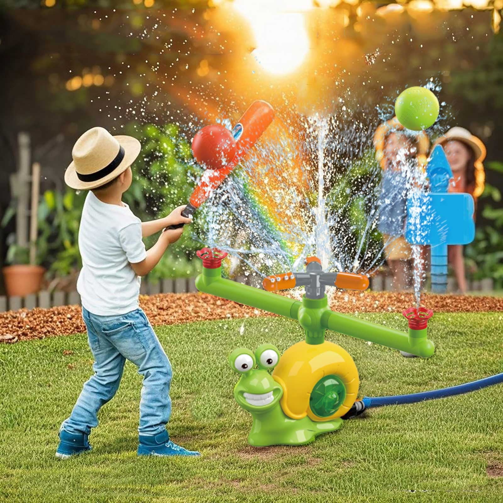 Outdoor Water Play Toys for Kids Baseball Sprinkler Set for Summer Garden Play and Pool Games Ideal Backyard Activity for Children 3 and Up
