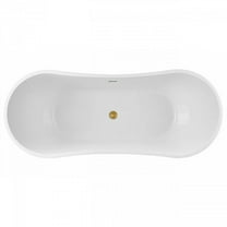 Philo 71 Inch Acrylic Double Slipper Freestanding Tub