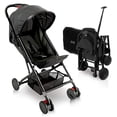thumbnail image 2 of Jovial Portable Folding Compact Baby Stroller w/ Travel Bag, Black (2 Pack), 2 of 8