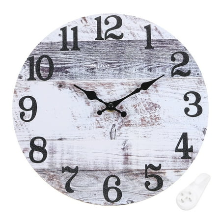 Uxcell 12 Wooden Arabic Numerals Vintage Wall Clock, Style t & Gray White