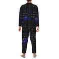 thumbnail image 5 of Bingfone Men'S Pajama Set 2 Piece Loungewear Pjs, Long Sleeve With Pajama Pants-Mathematica Science, 5 of 9