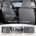 thumbnail image 3 of Coverado Car Seat Covers 2 Seats, Waterproof Faux Leather Front Seat Protectors, Auto Interior Cushions Universal Fit for Most Cars, Gray&White, 3 of 6