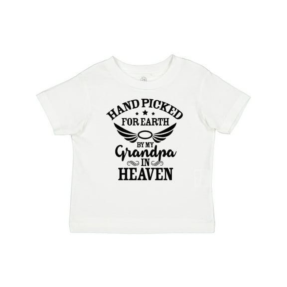 Inktastic Handpicked for Earth by My Grandpa in Heaven Angel Wings Boys or Girls Baby T-Shirt