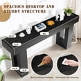 thumbnail image 5 of Grepatio 63 Inch Entryway Console Table, Rustic Narrow Sofa Table, Wood Long Console Table, Farmhouse Entry Way Table, Behind Couch Tables for Entrance, Hallway, Living Room (Black), 5 of 14