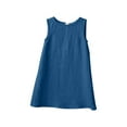 thumbnail image 2 of Gamivast of the Day Girls Summer Sleeveless Linen Dress Casual Crew Neck A Line Dress Twirly Skater School Recital Dress Flowy Casual Beach Sundress Blue History of Purchases, 2 of 8