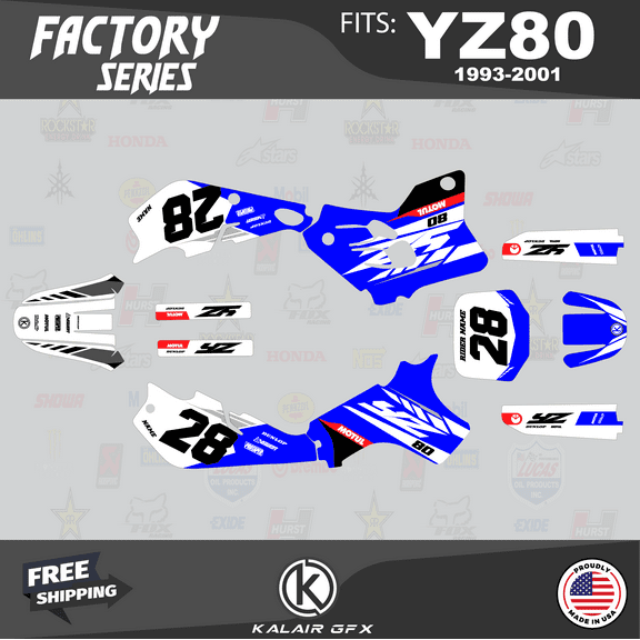 Kalair GFX Graphics Kit for Yamaha YZ80 (1993-2001) Factory Series