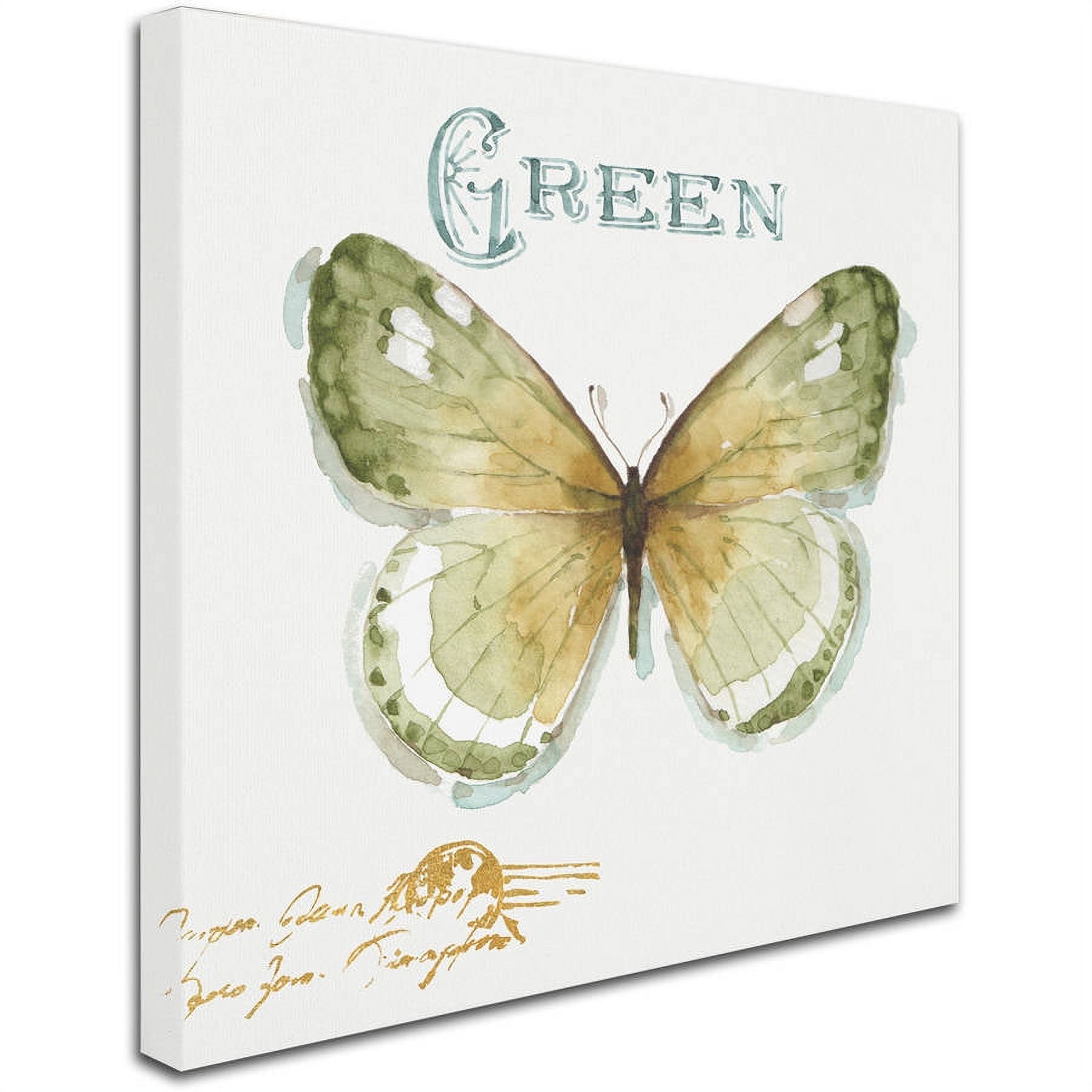 Trademark Fine Art "My Greenhouse Butterflies IV" Canvas Art by Lisa Audit