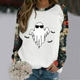 thumbnail image 2 of Chandail à Capuche Imprimé Halloween pour Femmes Manches Longues Décontracté Automne Mode Graphique Col Rond, 2 of 4
