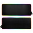 thumbnail image 4 of 31.5" X 12" Large Mouse Pad, RGB LED Gaming Mouse Pad with Smooth PU Leather & Stitched Edges, Waterproof Large Mouse Mat with Non-Slip Rubber Base for Gamer, 4 of 11