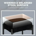 thumbnail image 3 of PROHIKER Vanity Stool Chair Faux Fur, 16.3" L x 12.8" W x 17.3" H Soft Ottoman, Makeup Chair Bench Furry Padded Seat with 4 Metal Legs, Footstool Multifunctional Chairs for Bedroom Living Room, Black, 3 of 9