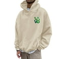 thumbnail image 4 of WILLBEST Sweat à Capuche et Chandails en Molleton pour Hommes Mode Automne et Hiver Décontracté Imprimé Stpatrick à Manches Longues, 4 of 5