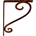 thumbnail image 6 of Ekena Millwork 1 1/2"W x 10"D x 12"H Edwards Wrought Iron Bracket, (Single center brace), Antiqued Copper, 6 of 10