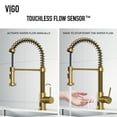 thumbnail image 5 of VIGO Edison Single Handle Pull-Down Sprayer Kitchen Faucet with Touchless Sensor in Matte Brushed Gold, 5 of 17